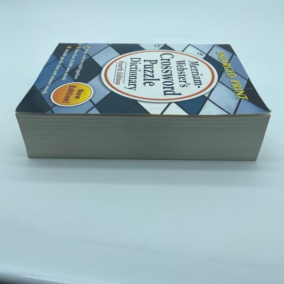 Crossword Puzzle Dictionary Fourth Edition Merriam Websters Enlarged Print - Picture 3 of 9